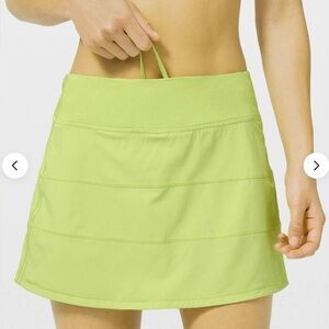 Lululemon Pace Rival Skirt in Lemon Vibe (Chartreuse)